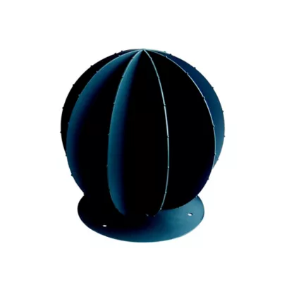 Cactus boule décorative anthracite en métal D. 30 cm