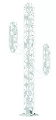 Cactus 3 branches origami h.170 cm blanc