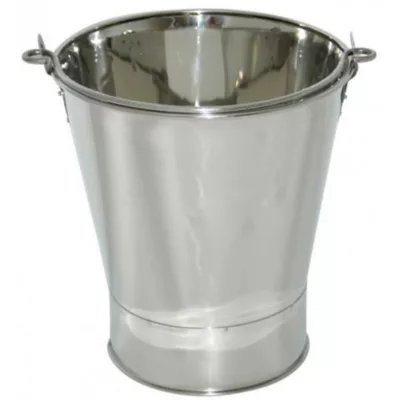 Seau métal chromé Perigot inox 29 cm