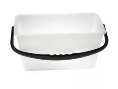 Seau rectangulaire blanc Perigot inox 29 cm