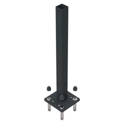 Platine renforcée pour clôture Belty aluminium gris 7016