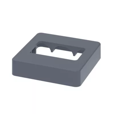 Cache platine pour poteau de clôture Belty gris 7016