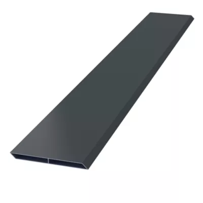 Lame de clôture pour pose en persienne en aluminium gris RAL 7016 L.145,5 x H.20 cm x ép.15 mm, Belty