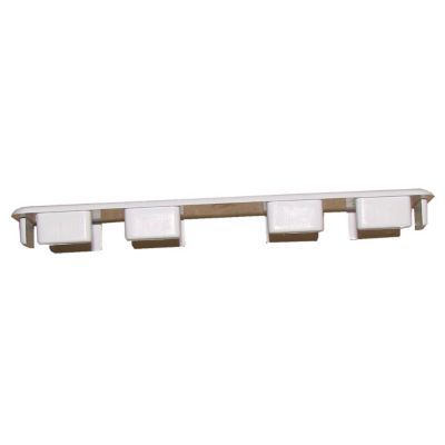 10 chapeaux lisse en PVC pour portail 120 x 28 mm