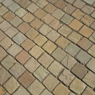 Pavé grès orient 14 x 14 cm, ép.3/5 cm