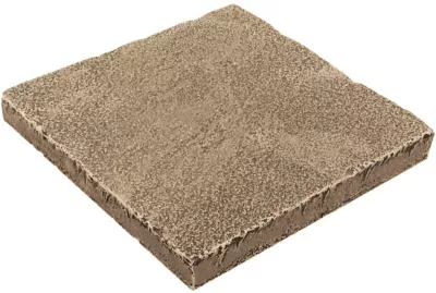 Pavé pierre naturelle vieillie marron 20 x 20 cm, ép.2 cm