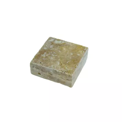 Pavé travertin beige 10 x 10 cm, ép.40 mm