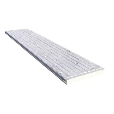 Plaque béton biface pour clôture motif Pinède effet pierres longues briques, L.184 x H.36 cm x ép.35 mm