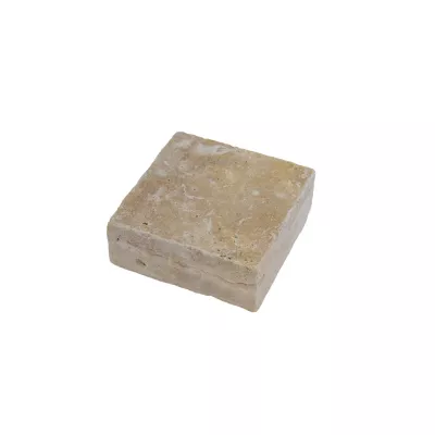 Pavé travertin 10 x 10 cm, ép.30 mm pierre naturelle
