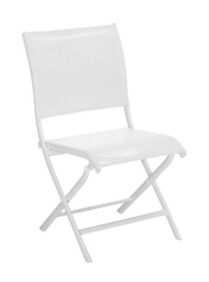 Chaise de jardin pliante Proloisirs l.49 x P.60 x H.92 cm blanc