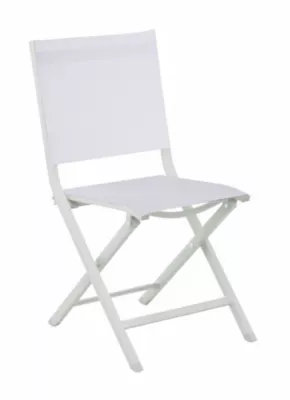 Chaise de jardin Thema aluminium blanc chiné Proloisirs