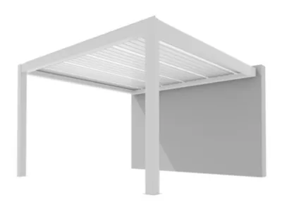 Pergolas bioclimatique adossée summer Proloisirs L.4 x l.4m blanc