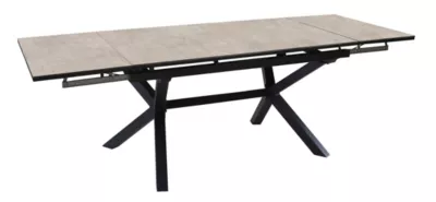 Table de jardin extensible Absolu graphite céramique Downtown Proloisirs L.180/280 x l.100 x H.76,5 cm