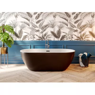 Baignoire îlot noire Fidji 170x80 cm