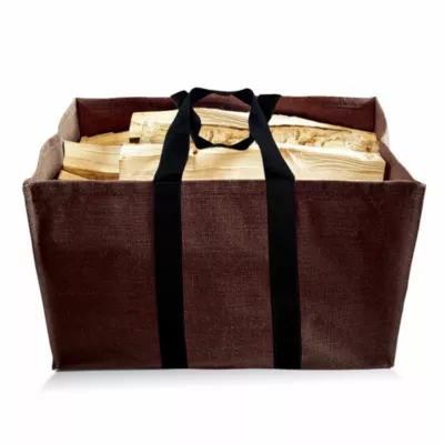 Sac à bûches en toile de jute chocolat 100 kg