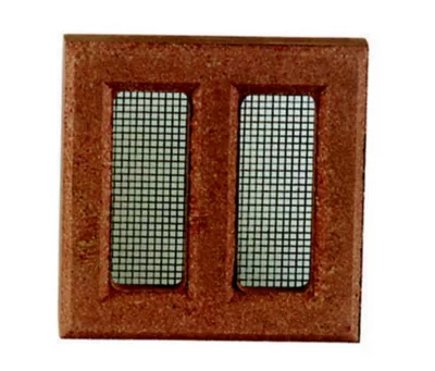 Grille d'aération en terre cuite 12 x 12 cm
