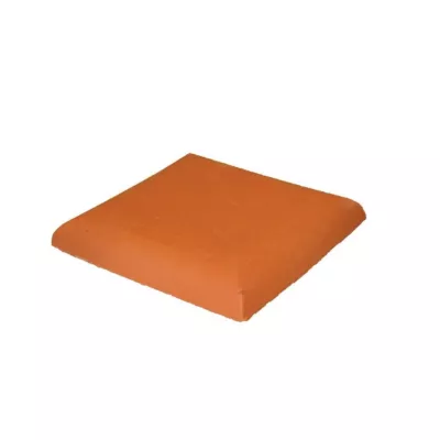 Chapeau de pilier plat 30 x 30 cm rouge