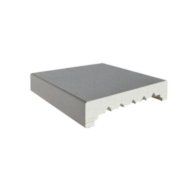Embout de couvre mur en granit blanc 24 x 25 cm