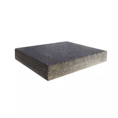 Chapeau plat en ciment lissé gris foncé 43 x 43 cm
