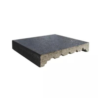Embout de couvre mur plat 24x30 granit de marbre gris foncé