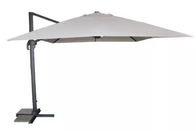 Parasol déporté Sevilla aluminium gris 4 x 3 m DCB Garden