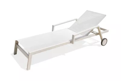 Bain de soleil Ibiza aluminium blanc L.210 cm Paris Garden