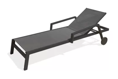 Bain de soleil Ibiza aluminium noir L.210 cm Paris Garden