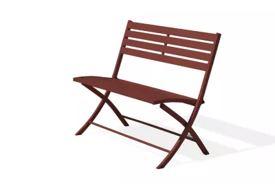 Banc de jardin pliant Marius aluminium rouge carmin l.95 cm City Garden