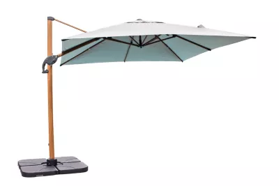 Parasol déporté Sevilla aluminium bois 2,5 x 2,5 m DCB Garden