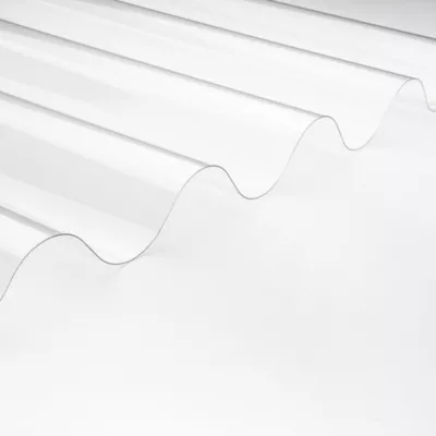 Plaque polycarbonate grande onde l. 0.92 x L. 2.5 m, ép. 1 mm transparent (lot de 5pcs)