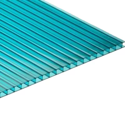 Plaque polycarbonate alvéolaire l.1 x L.2m, ep.4 mm, 0.8KG/M2 2 parois Transparente 5pcs