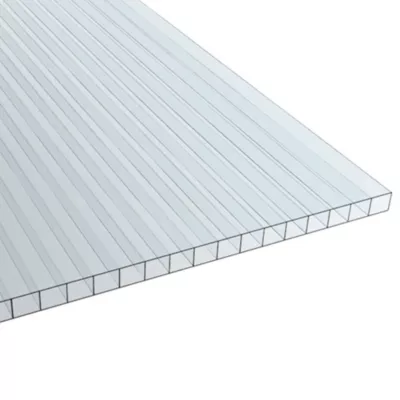 Plaque polycarbonate alvéolaire l.1.05 x L.4m, ep.10 mm, 1.7KG/M2 2 parois Transparente 5pcs