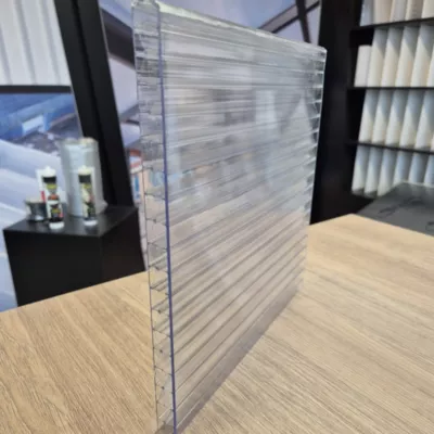 Plaque polycarbonate alvéolaire l.0.98 x L.4m, ep.16 mm, 2.5KG/M2 5 parois Transparent 5pcs