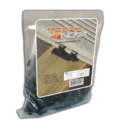 Sachet de 90 clips inox Terranova noir