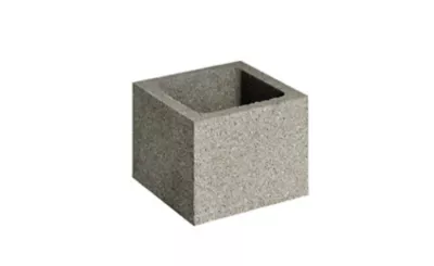 Element pilier 27,5 x 27,5 x 25 cm coloris Gris beton
