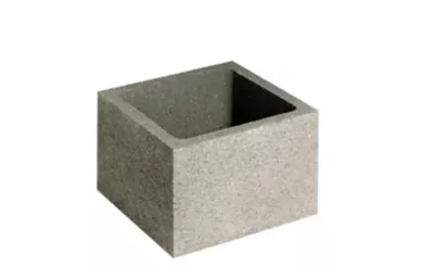 Element pilier 32 x 32 x 25 cm coloris Gris beton