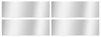 4 miroirs adhésifs rectangles l.45 x H.15cm Mpglass