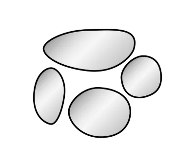 4 miroirs adhésifs Echo noir, différents formats Mpglass