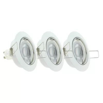 3 spots encastrables LED integrée blanc neutre IP20 4000K 345lm 4W rond Xanlite