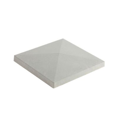 Chapeau de pilier pointe diamant 40 x 40 cm gris