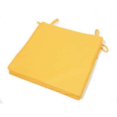 Galette de chaise pois jaune 40 x 40 cm