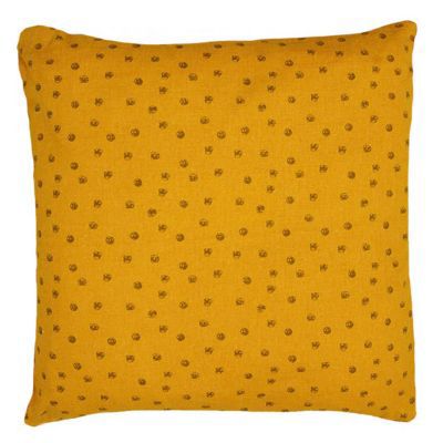 Galette de chaise jaune uni 40 x 40 cm