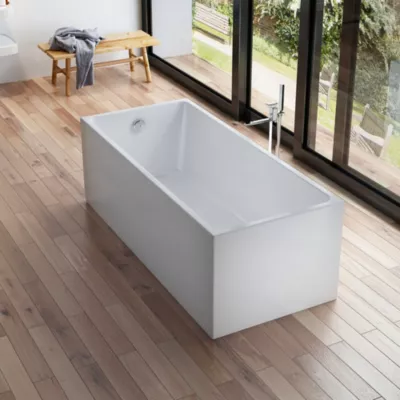 Baignoire îlot rectangulaire Arko 170x75 cm, blanc, By Spalina