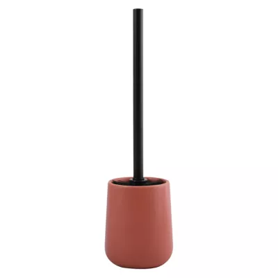 Brosse WC et support MSV Spirella Maonie corps céramique coloris terracotta