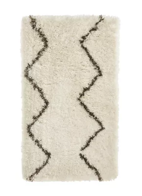 Tapis Tribal lignes grises 100 x 150 cm