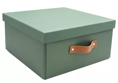 Boîte de rangement en carton rectangulaire Mixxit vert