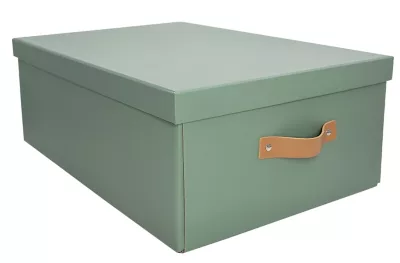 Boîte en carton rectangulaire verte vendue par 2