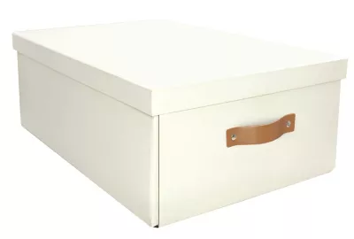 Boîte en carton rectangulaire blanche vendue par 2