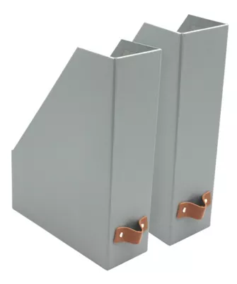 Range-revues en carton coloris gris vendu par 2