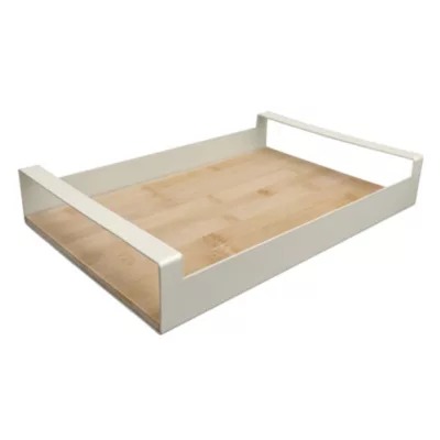 Plateau rectangulaire en bambou et métal Box & Beyond
